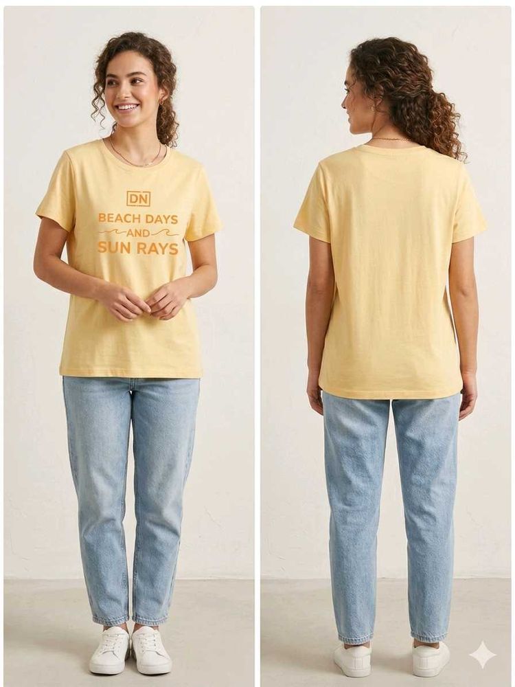 Yellow "Beach Days" Graphic T-Shirt