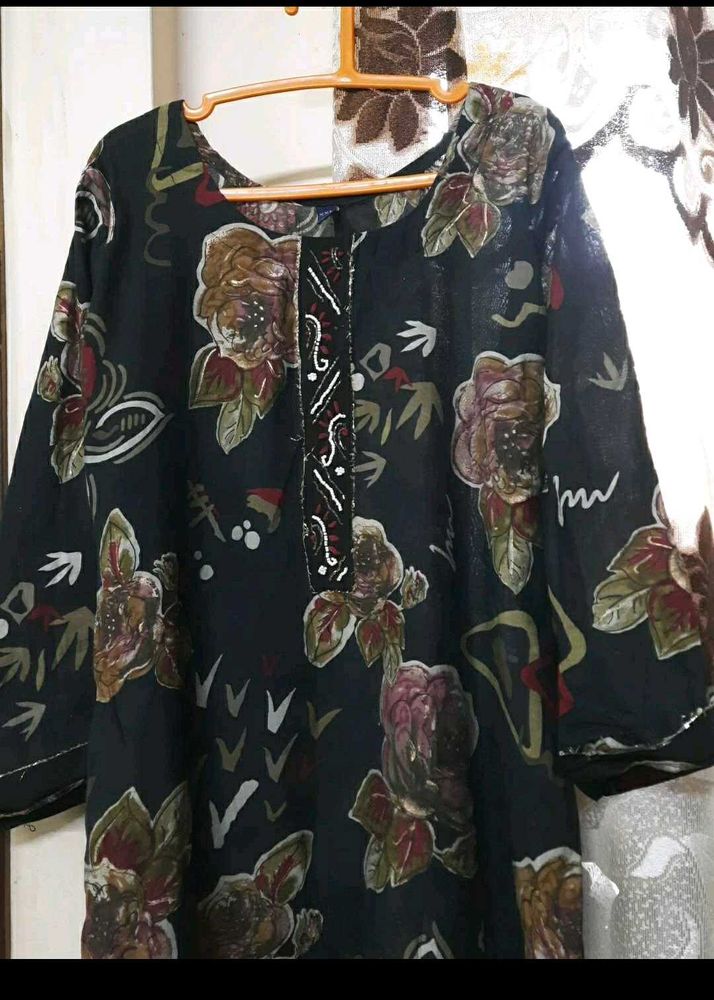 Floral Print Kurti Top