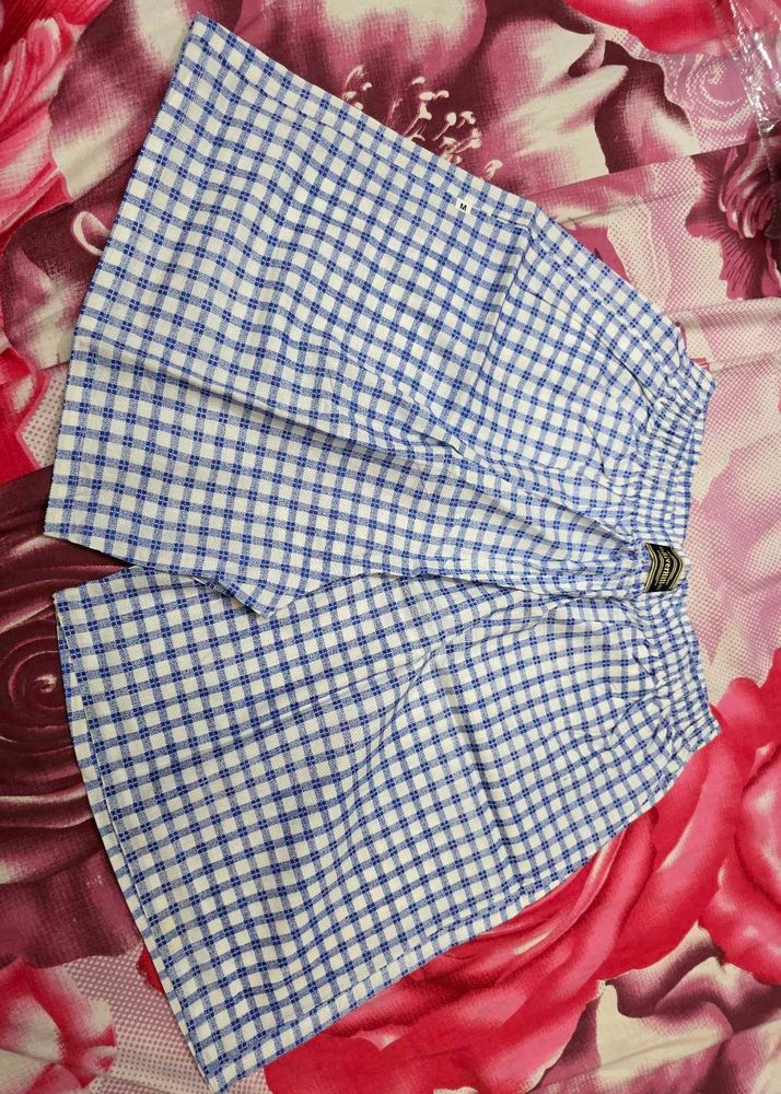 Men's Blue Gingham Boxers