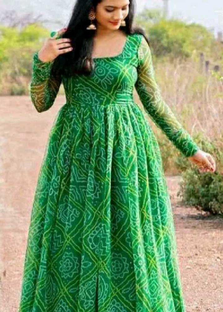 Vibrant Green Ethnic Gown