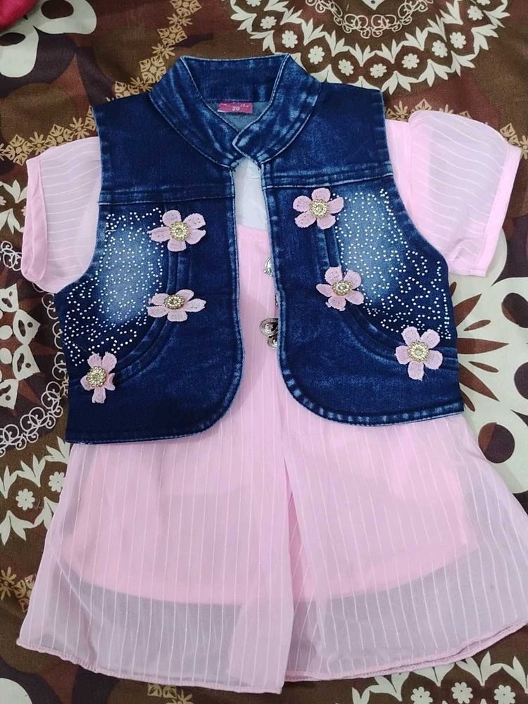 Cute Denim Jacket Dress for Girls
