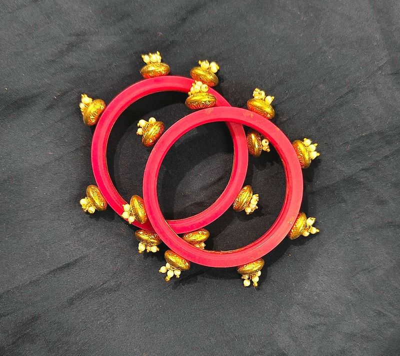 Pink Fancy Bangles - Set of 2 💝