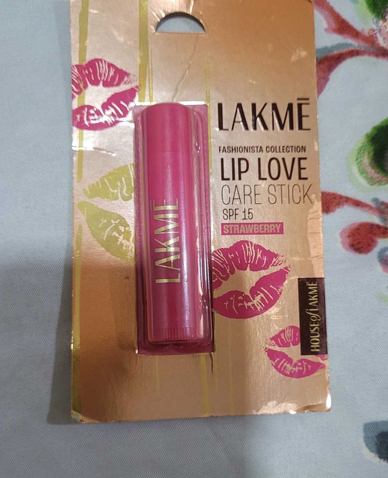 Lakme Lip Love Care Stick SPF 15 Strawberry