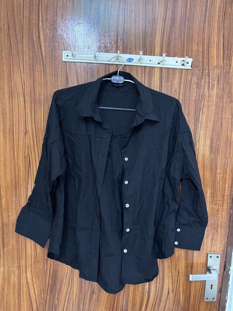 Classic Black Button-Up Shirt