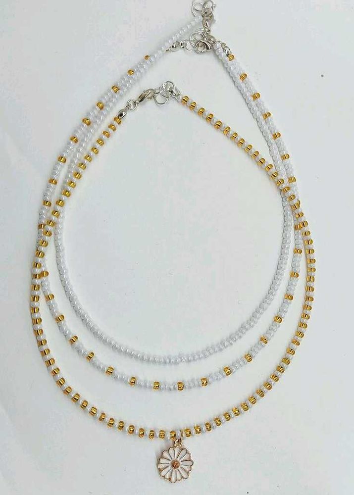Daisy Charm Beaded Necklace Set