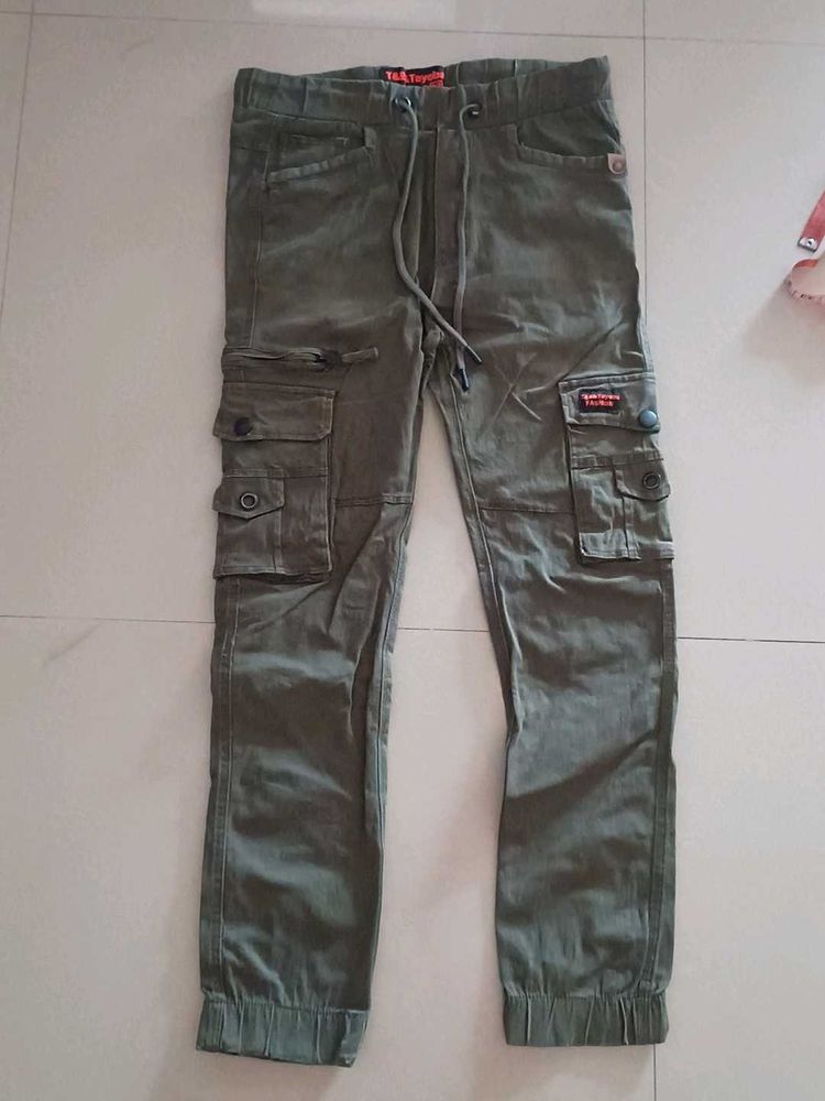 Men's Olive Cargo Pants.9-10 years old boys pant