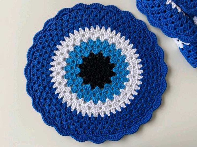 Evil Eye Crochet Decor