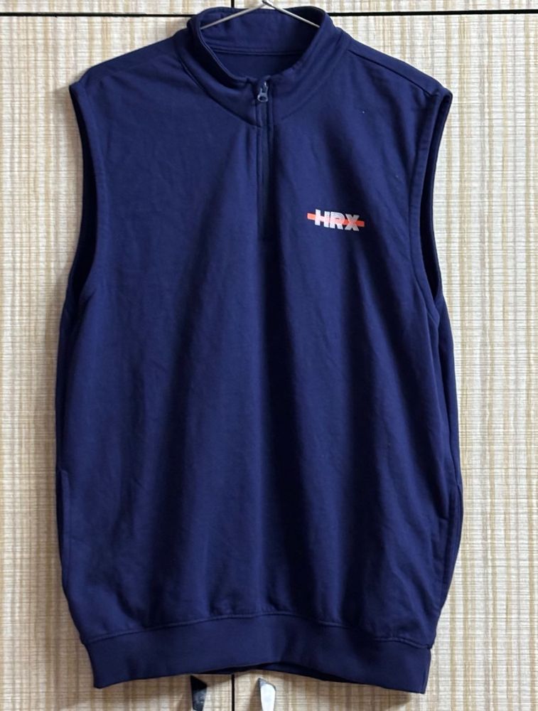 HRX Navy Blue Sleeveless Vest