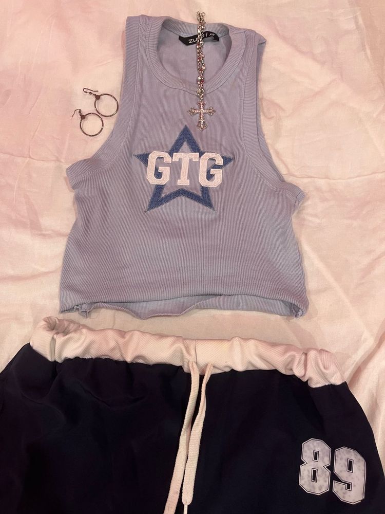 Sleevless star tank top y2k