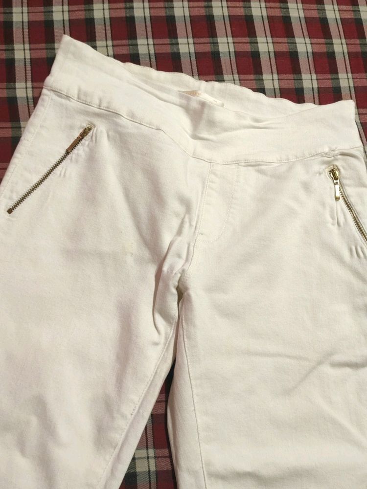 High Waist White Jeans 28 SiZe