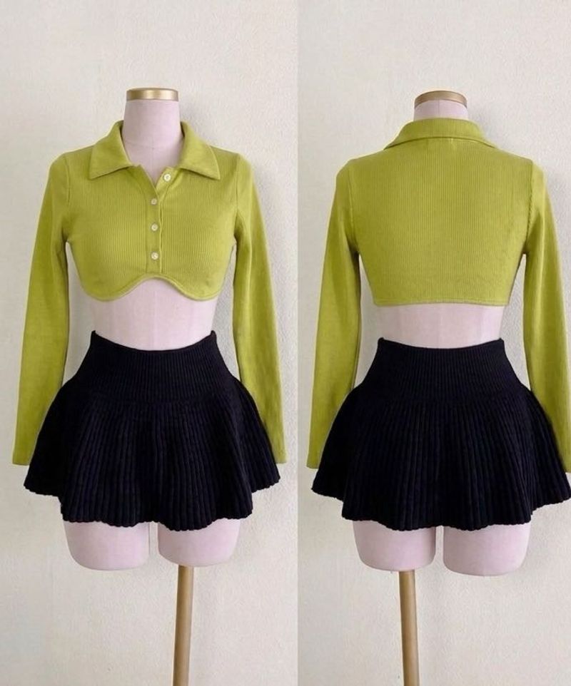 Chic Long Sleeve Crop Top