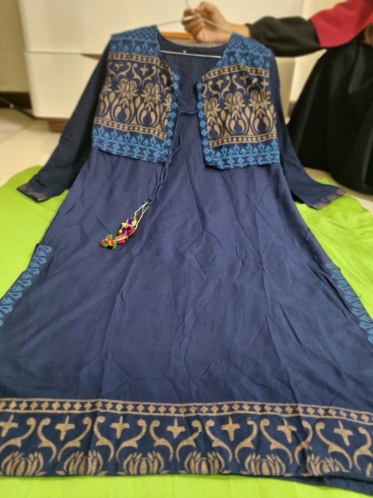 in coins now Navy Blue Kurti