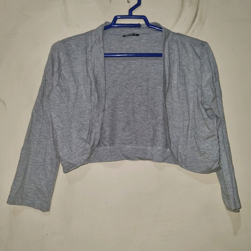 Open Front Cropped Shrug