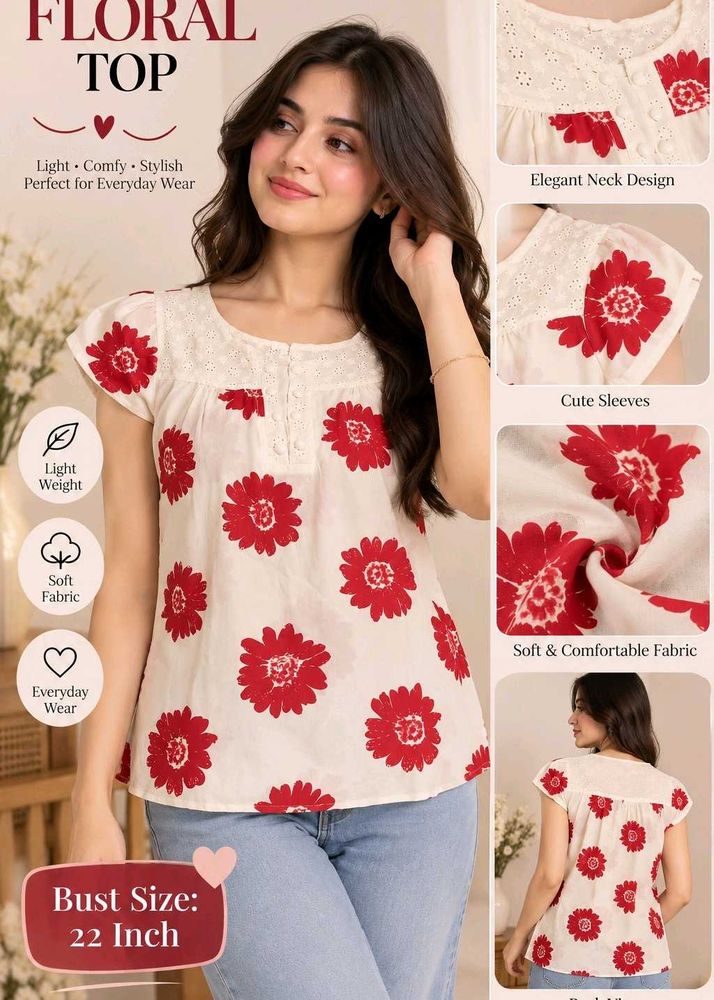 Floral Print Top - Light &amp; Comfy