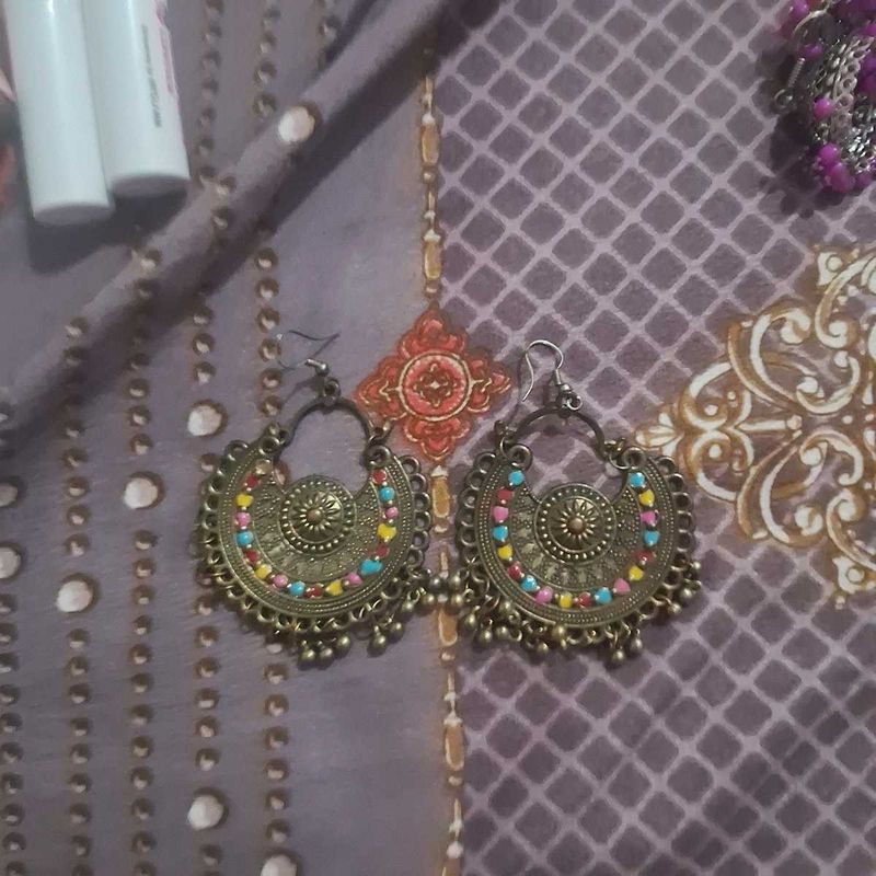 Little Gold  Colour Earring