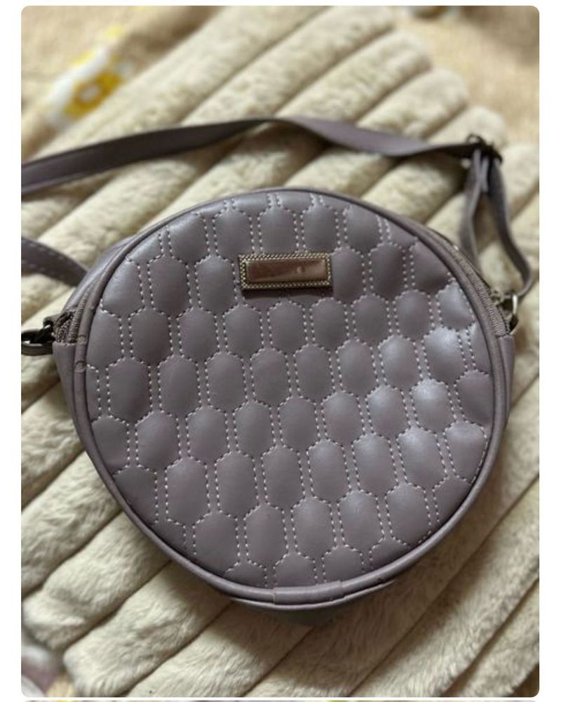 Quilted Round Crossbody Bag