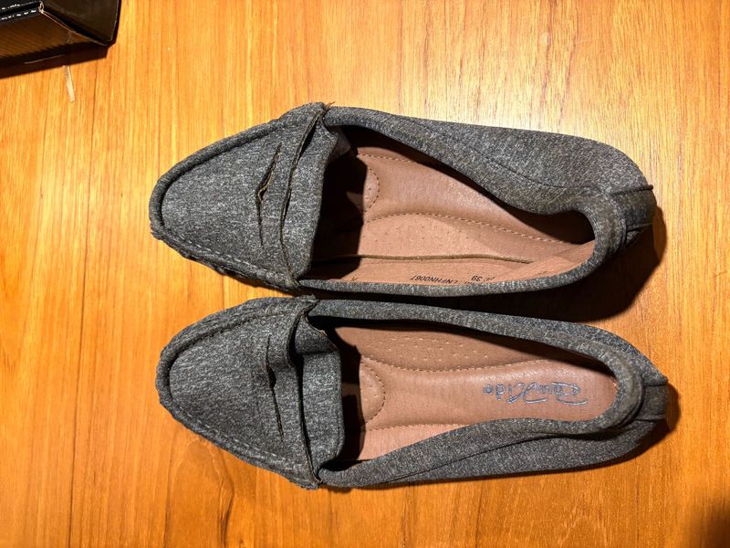 Grey Loafer Flats