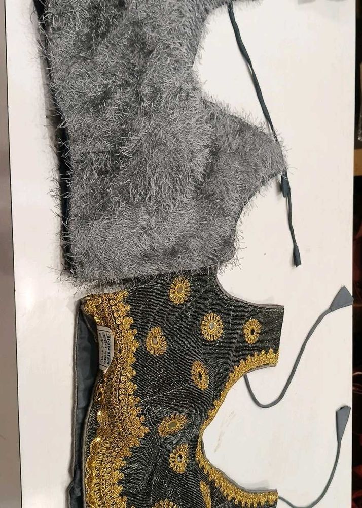 Embellished Grey Blouse Set 2