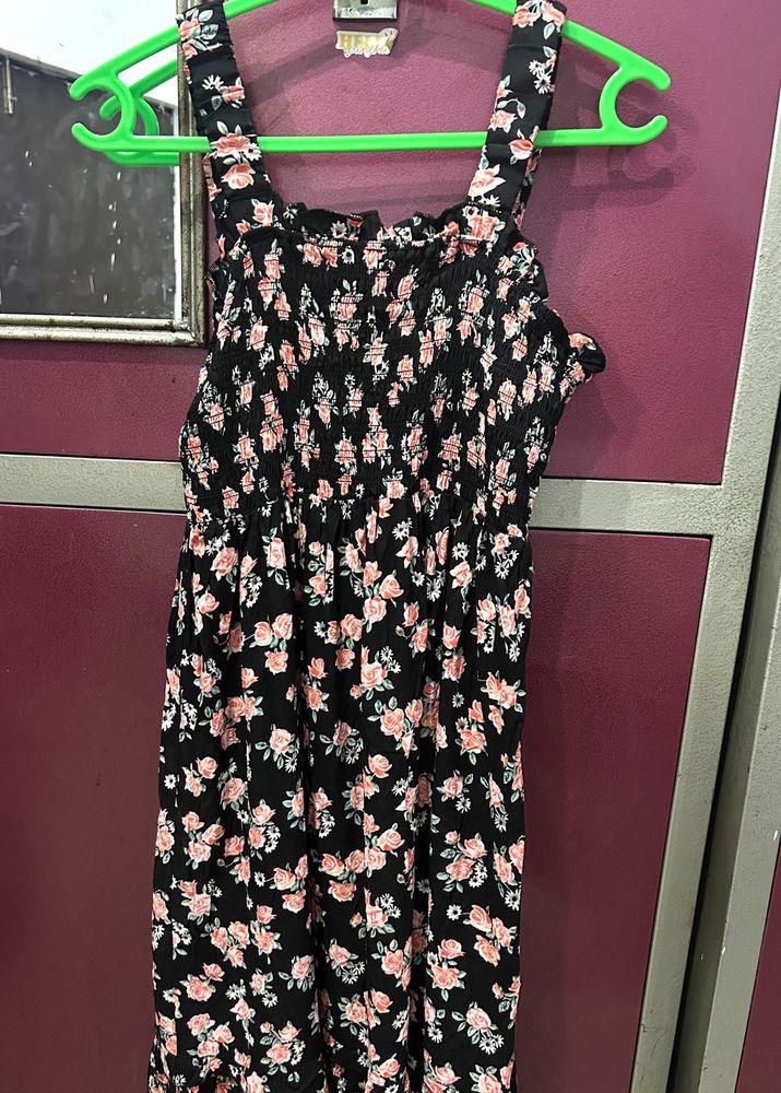 Floral Smocked Midi Dress