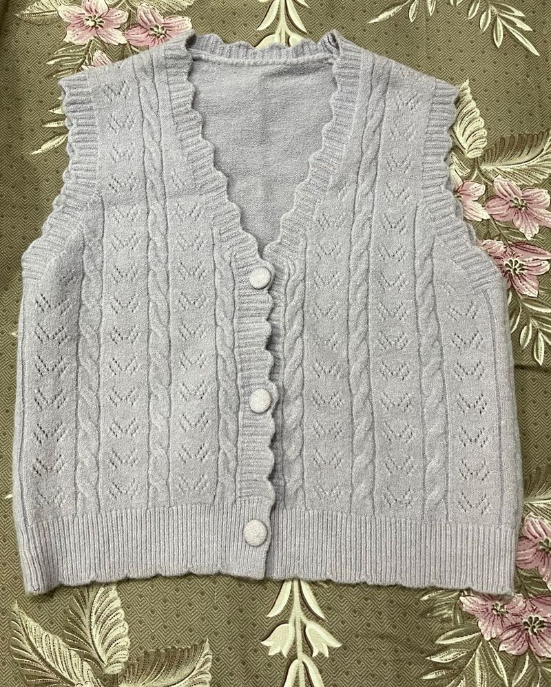 Chic Cable Knit Sleeveless Vest