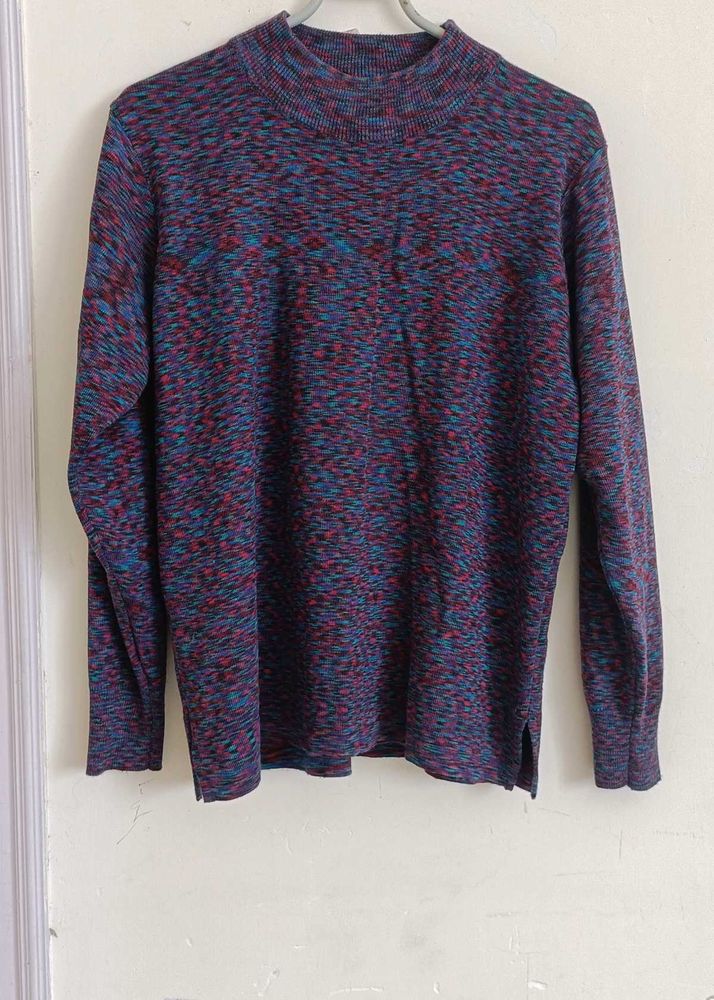 Speckled Mock Neck Sweater