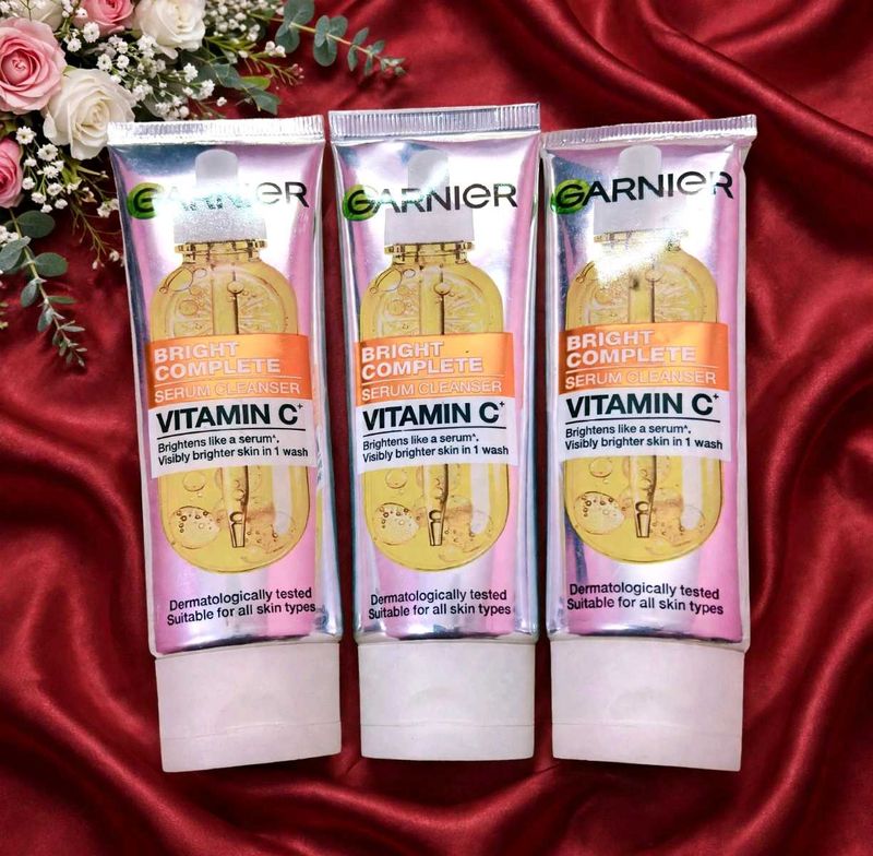 💖 GARNIER Bright Complete Vitamin C Serum Cleanse