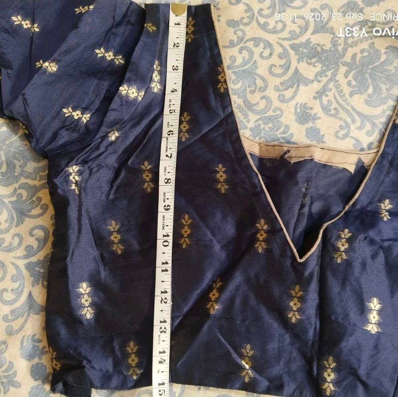Elegant Navy Blue lahenga choli with Gold Print