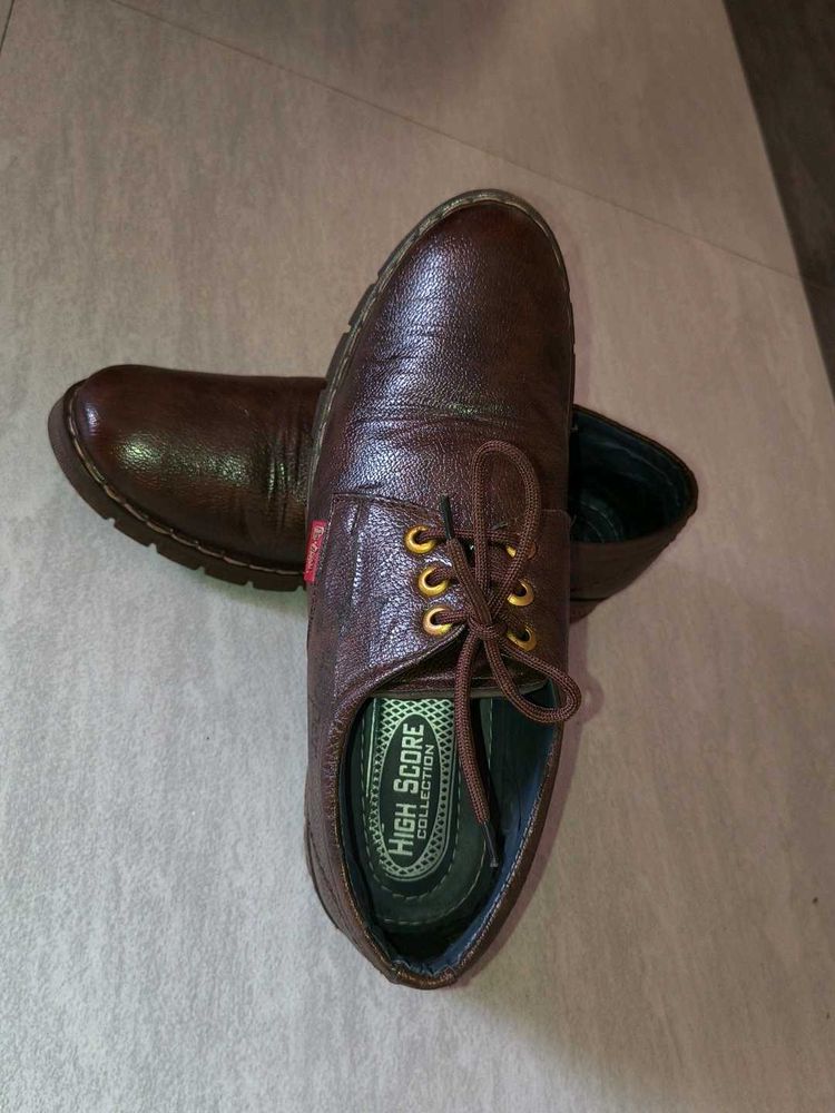 Men's Casual Brown Leather Shoes