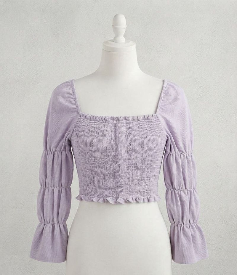 Lavender ruched top