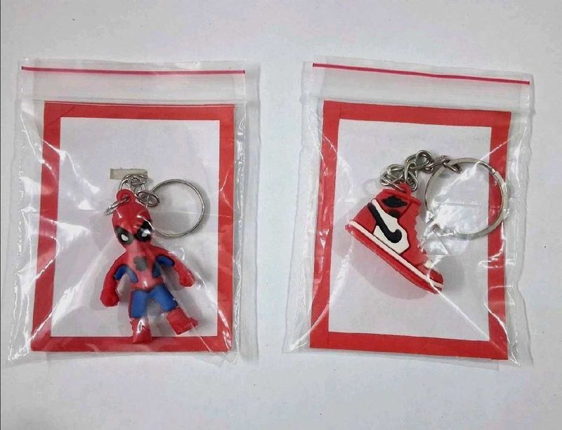 Spiderman &amp; Sneaker Keychains
