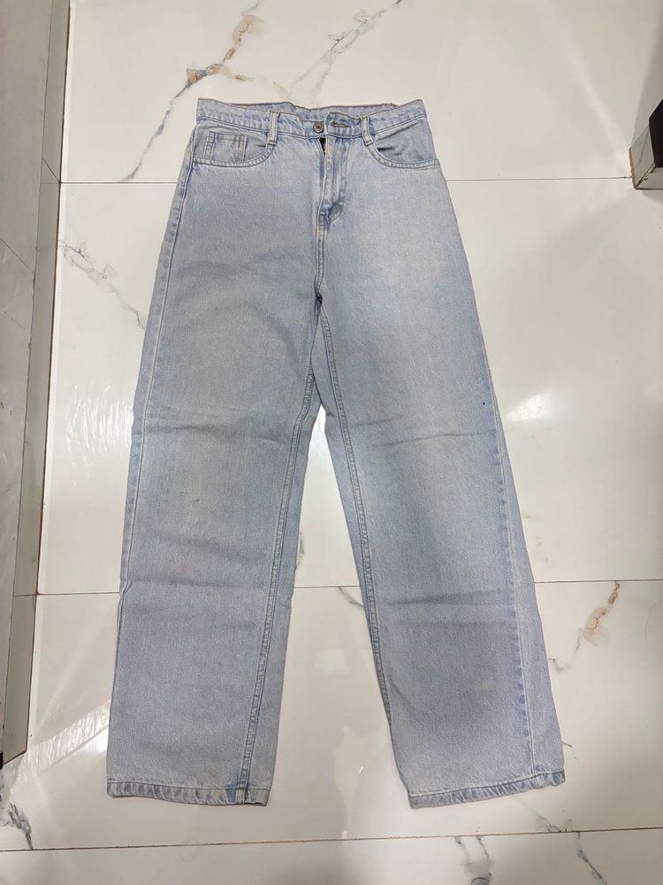 Wide Leg Light Wash Jeans
