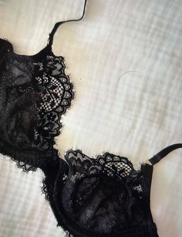 Black Lace Bra