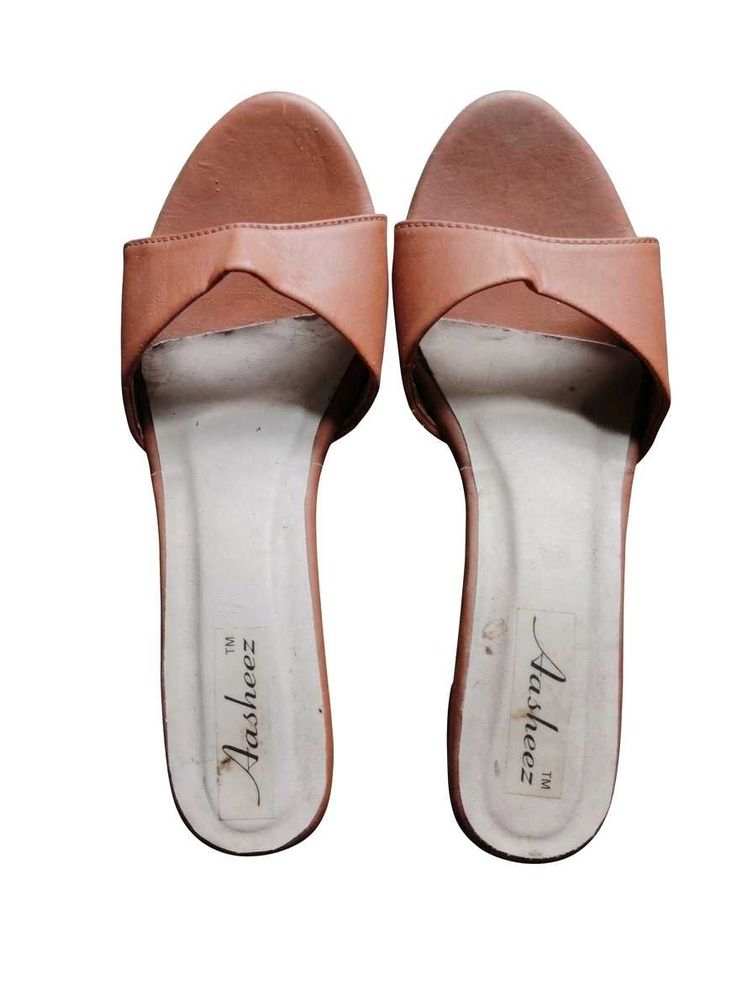 Stylish Brown Slip-On Sandals