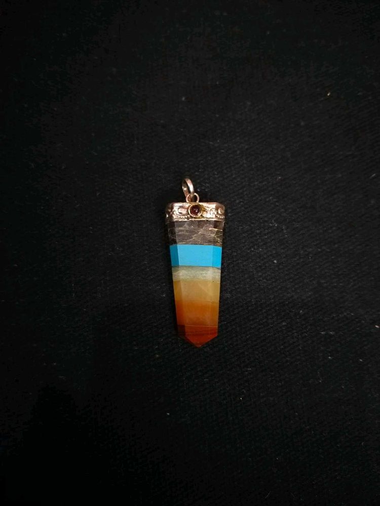 Chakra Flat Pendant Crystal Healing Gemstone