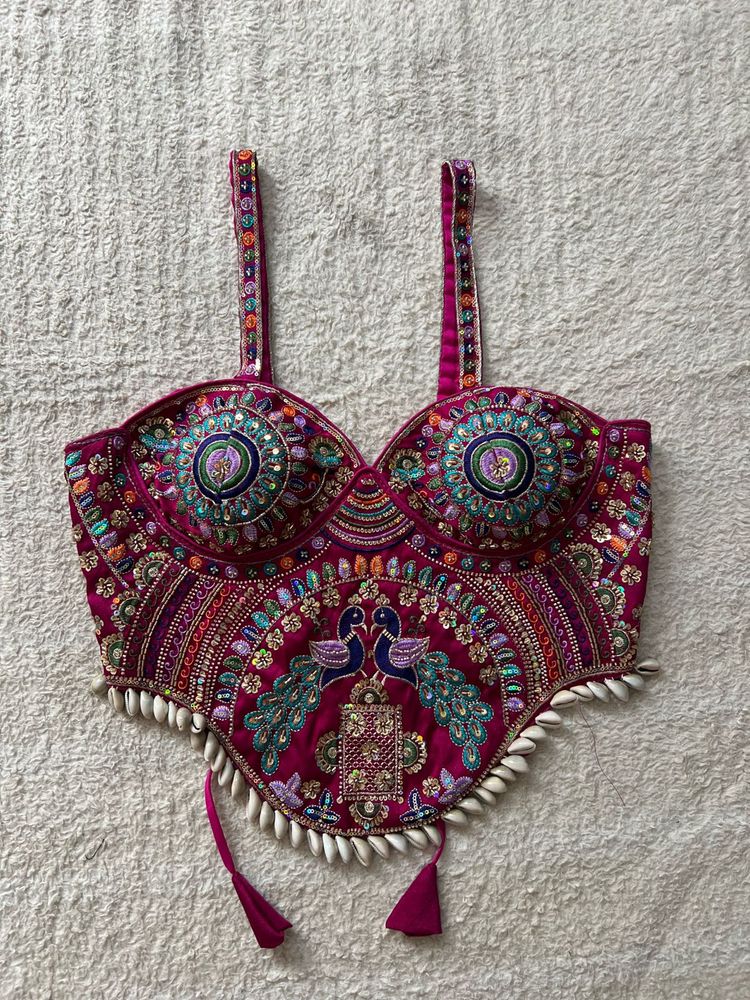 Navratri Designer Embroidered Peacock Blouse