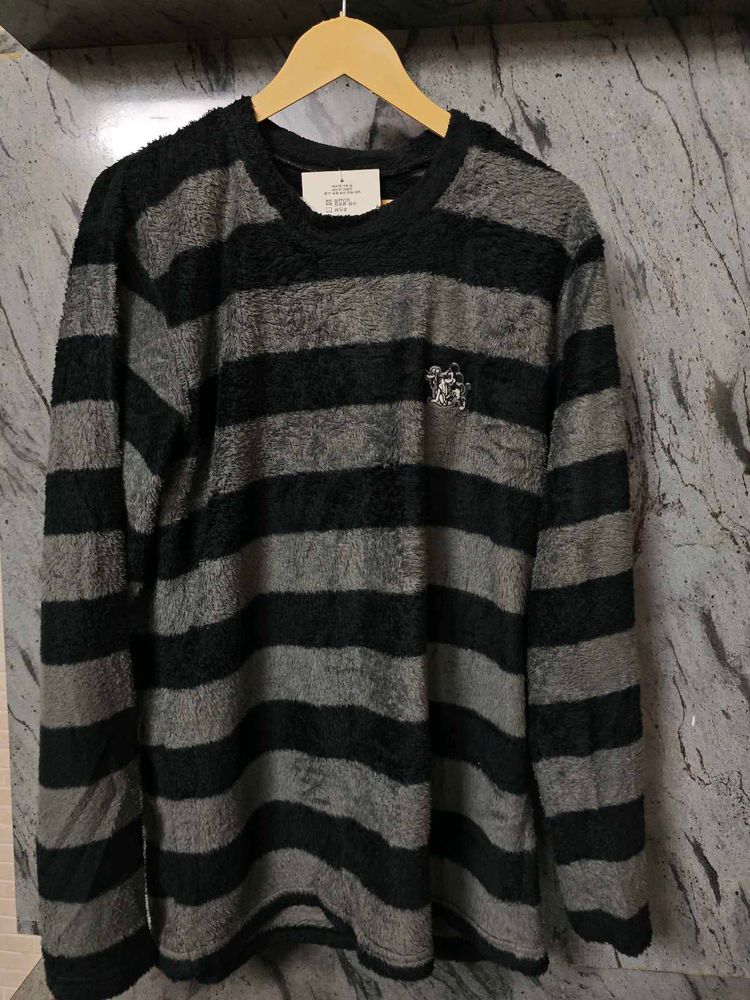 Striped Fleece Sweatshirt
