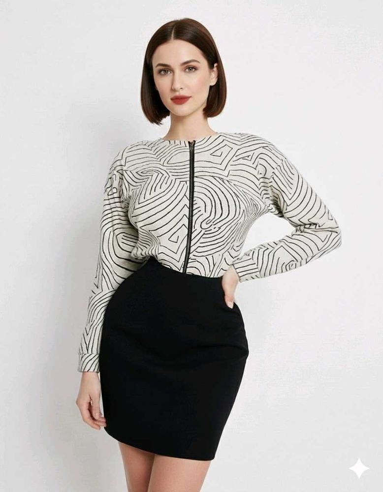 Zebra Ripple crop Jacket ✨