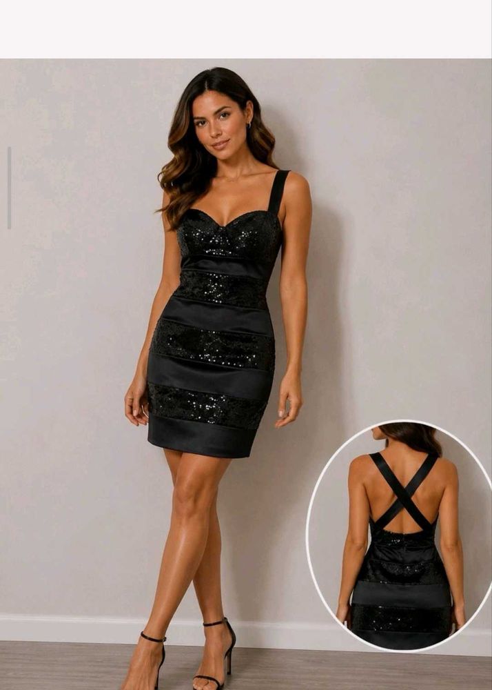 Sparkly Black Bodycon Dress