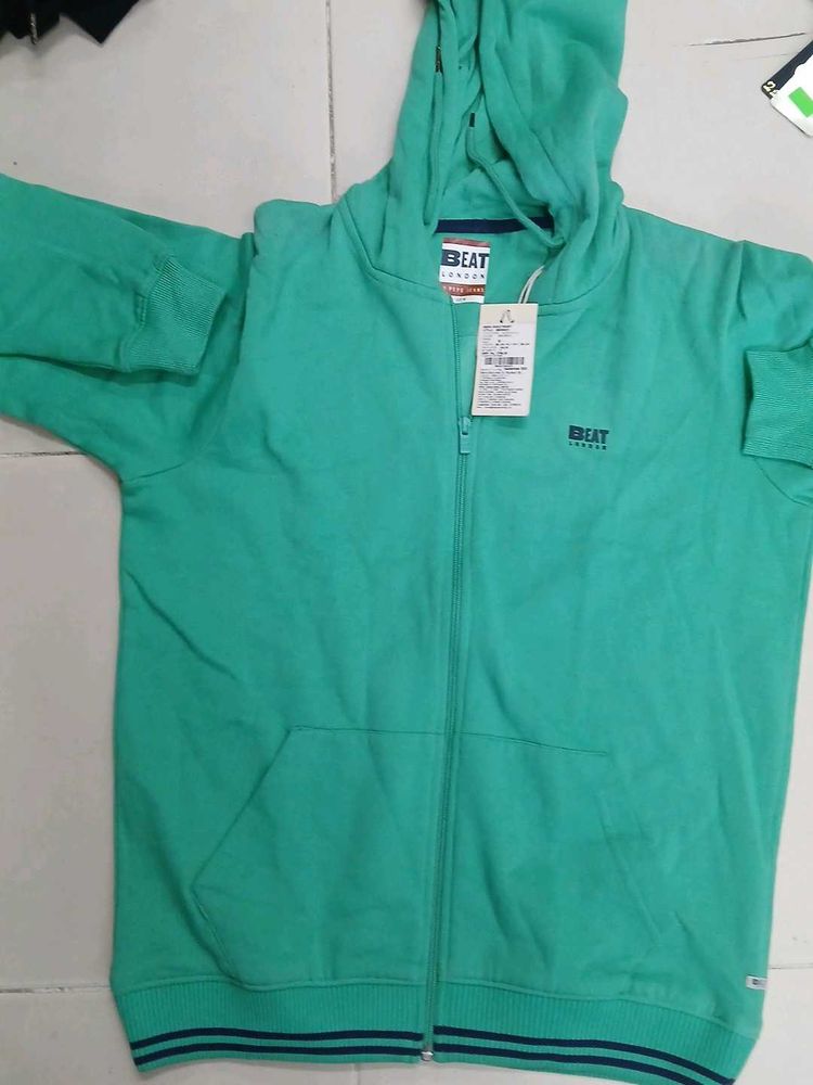 Green Zip-Up Hoodie