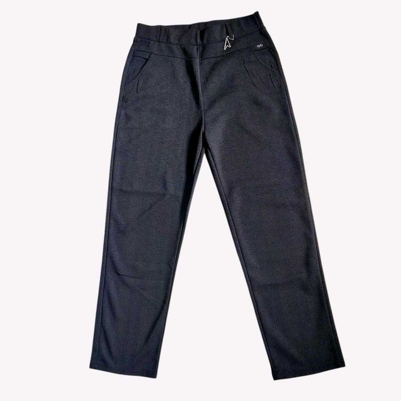 Stylish brown Black Formal Straight-Leg Trousers