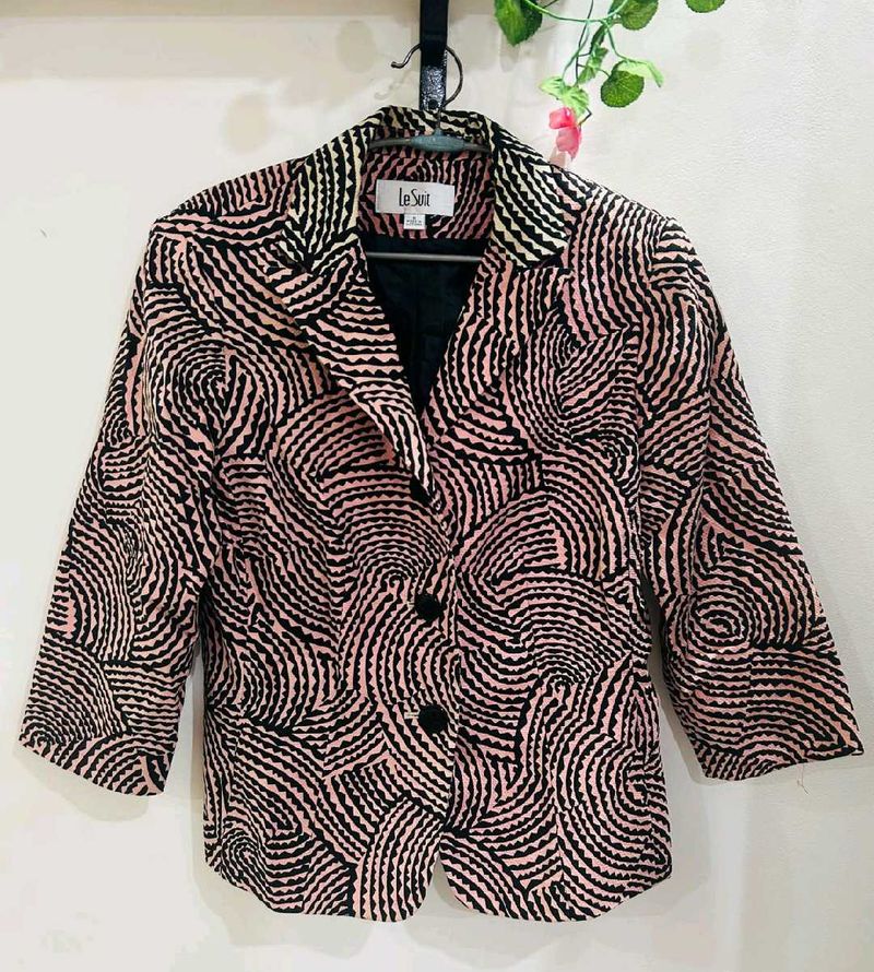 Stylish Pink &amp; Black Blazer
