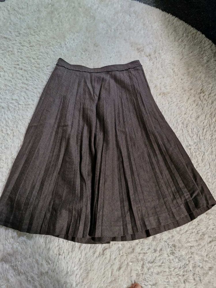 Pleated Midi Skirt