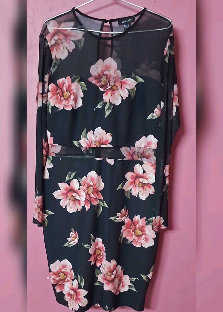 Floral Mesh Dress