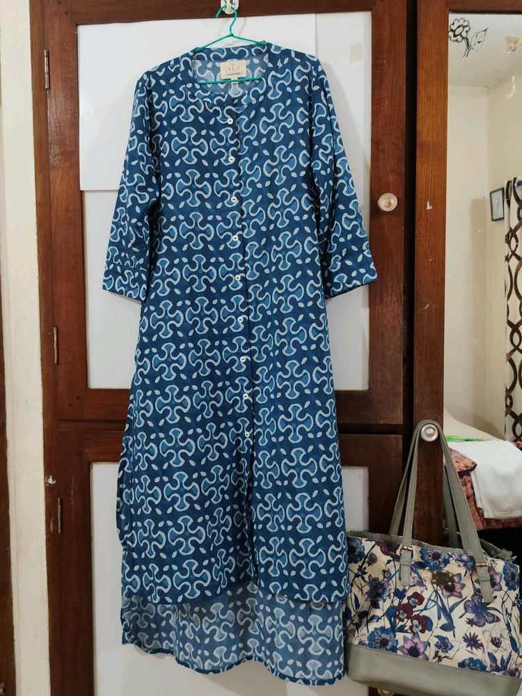 Blue Printed Kurta