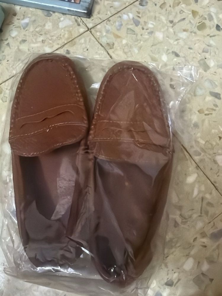 kids Brown Leather Loafers