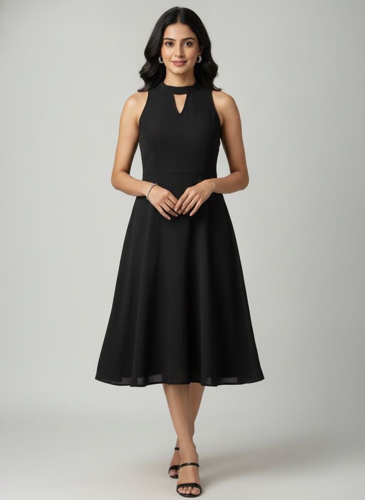 Elegant Black Sleeveless Dress