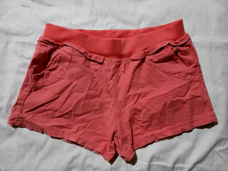 Coral Casual Shorts