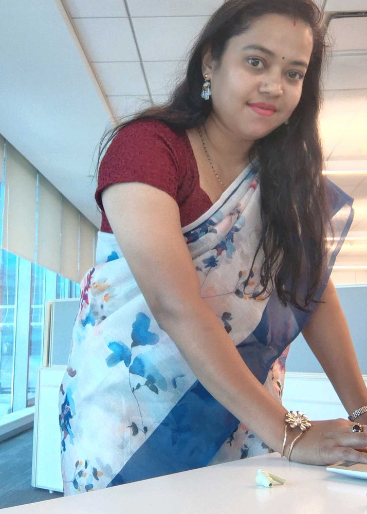 Chanderi Floral Print Saree