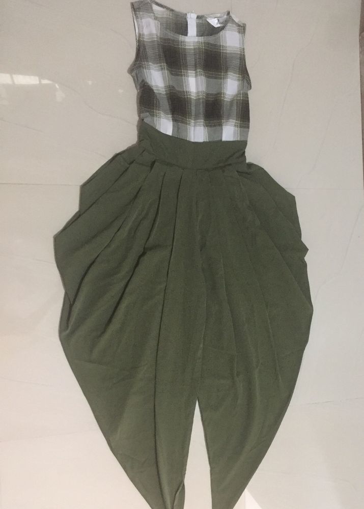 Zima Leto Retro Dhoti Style Jumpsuit