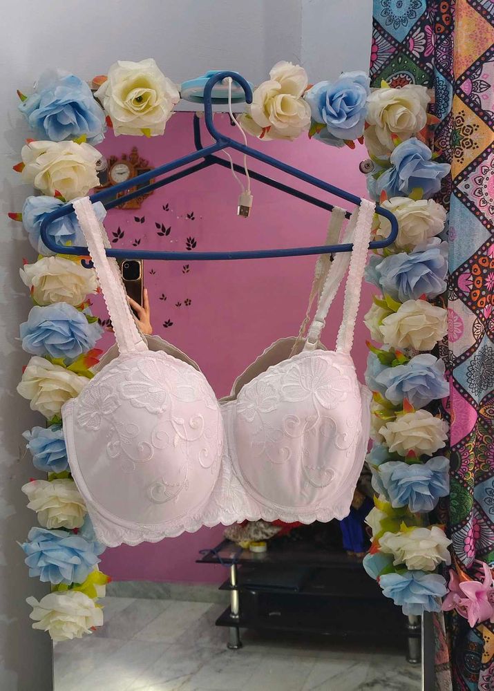 Elegant White Lace Bra